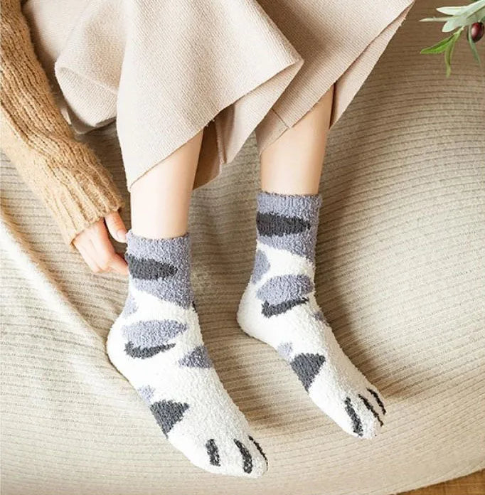 Chaussettes Chat Velours