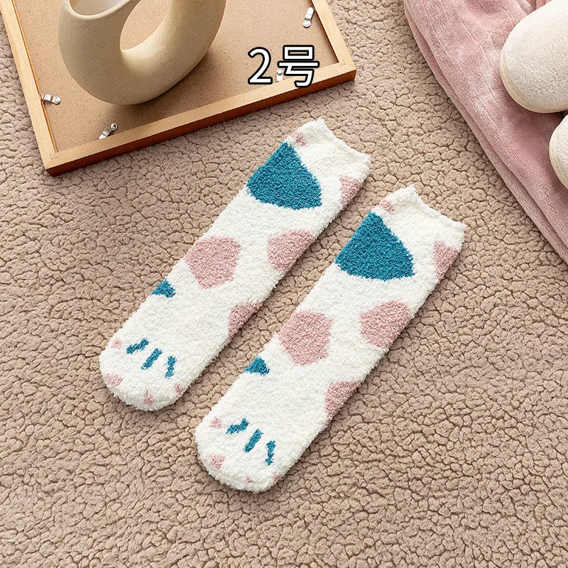 Chaussettes Chat Velours
