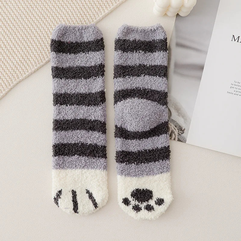Chaussettes Chat Velours