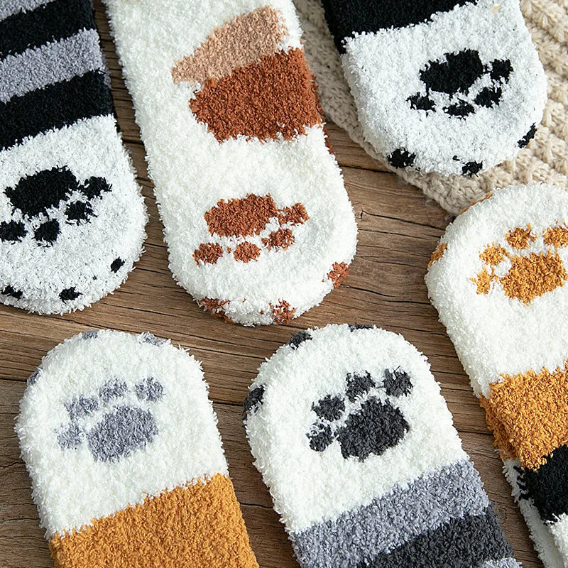 Chaussettes Chat Velours