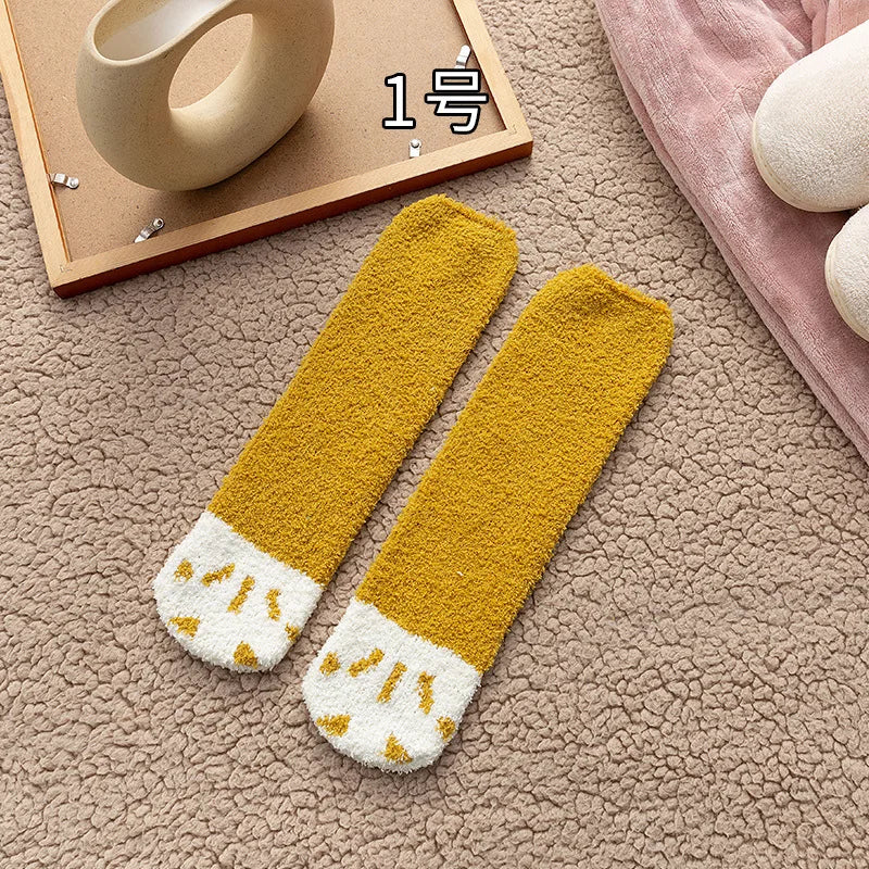 Chaussettes Chat Velours