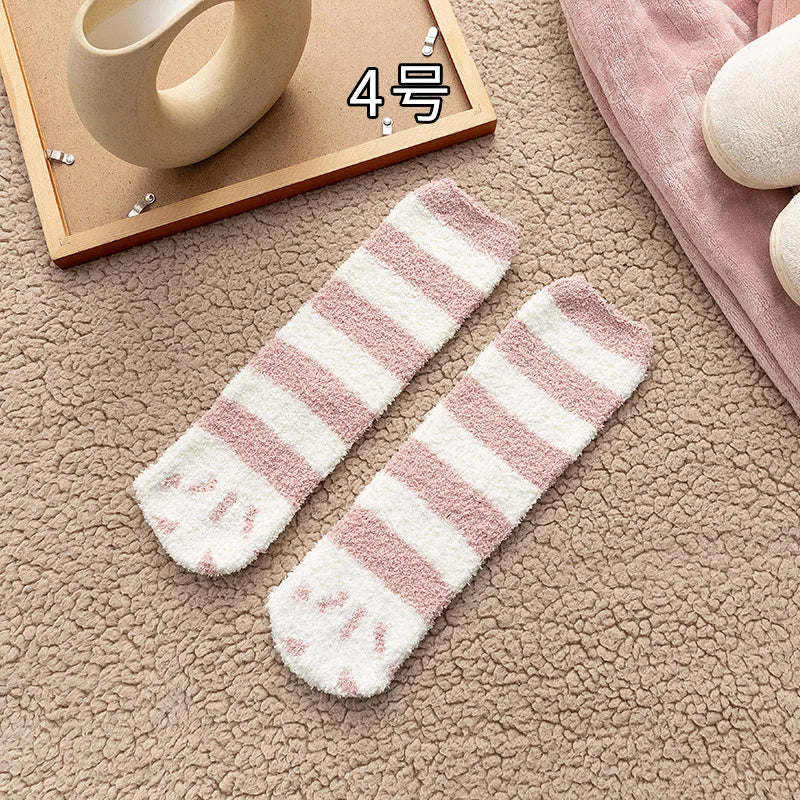 Chaussettes Chat Velours