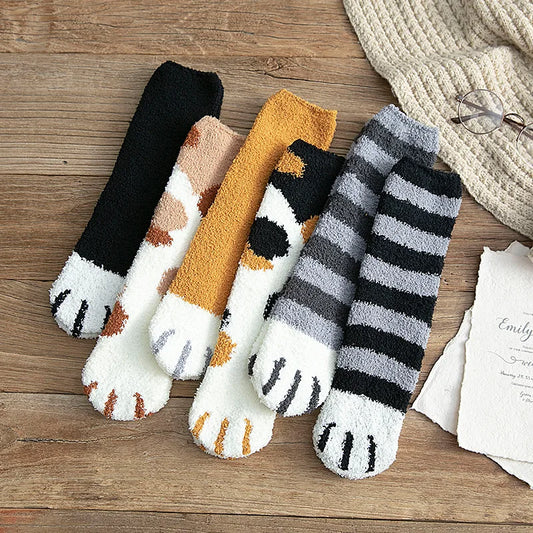 Chaussettes Chat Velours