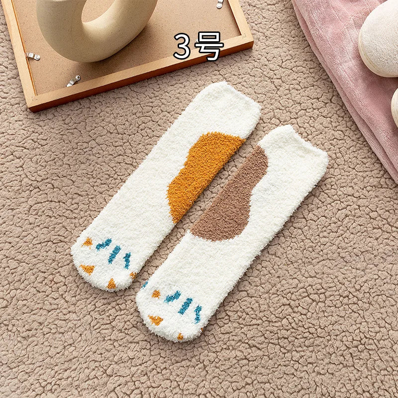 Chaussettes Chat Velours