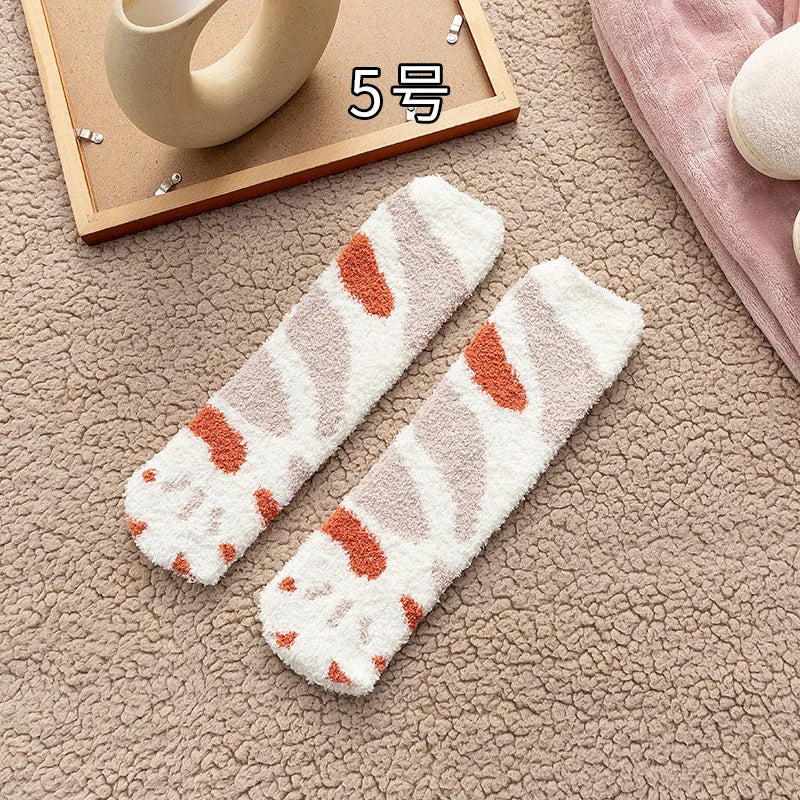Chaussettes Chat Velours