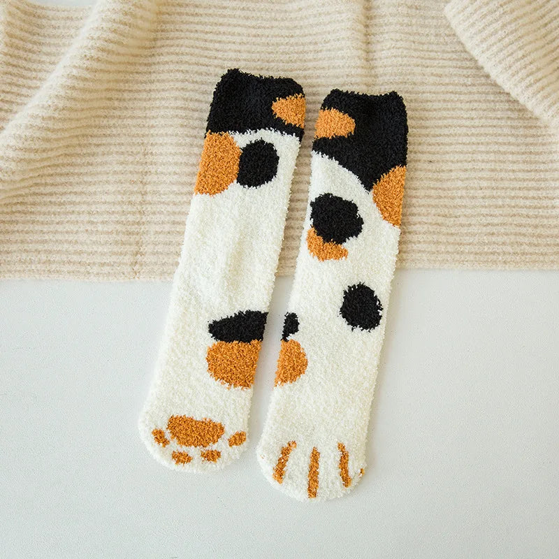 Chaussettes Chat Velours
