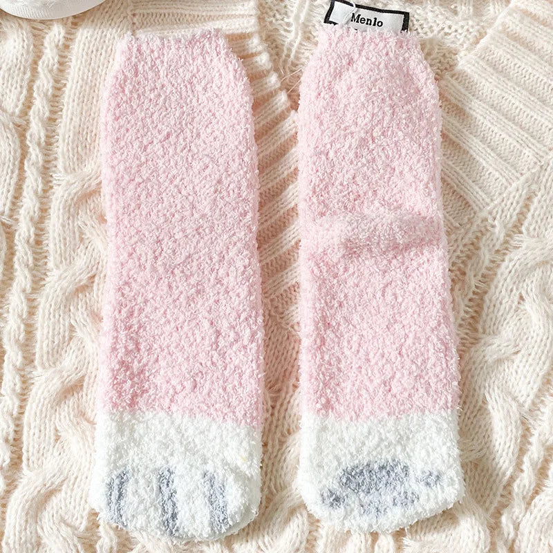 Chaussettes Chat Velours